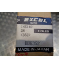 cerclage jante excel noir avant 14 x 1.40 x 28 T moto suzuki 65 rm kawasaki 65 kx BBK352 bihr 775704