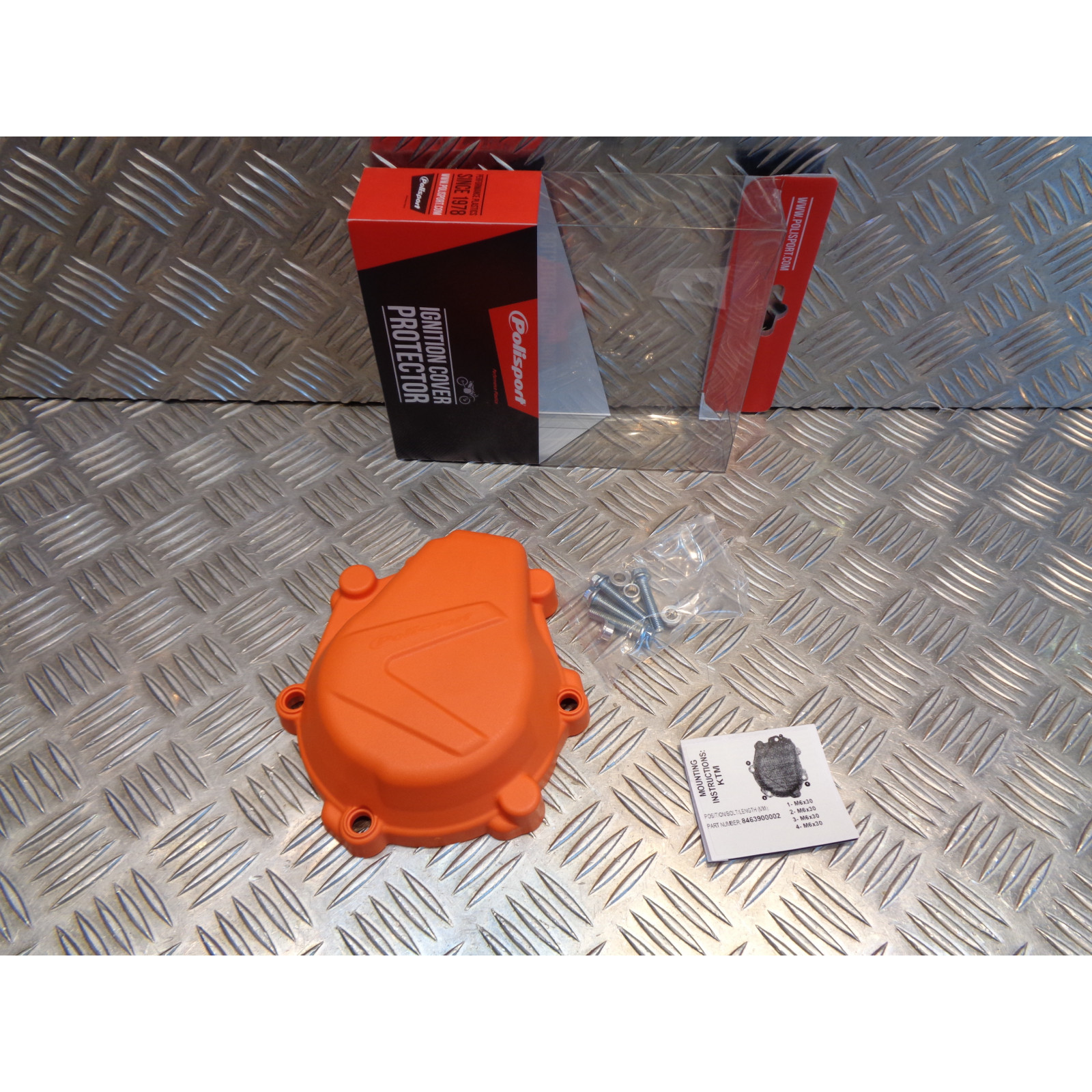 cache orange protection carter allumage moto ktm 450 sx-f husqvarna fc fs polisport 8463900002 bihr 785976KT