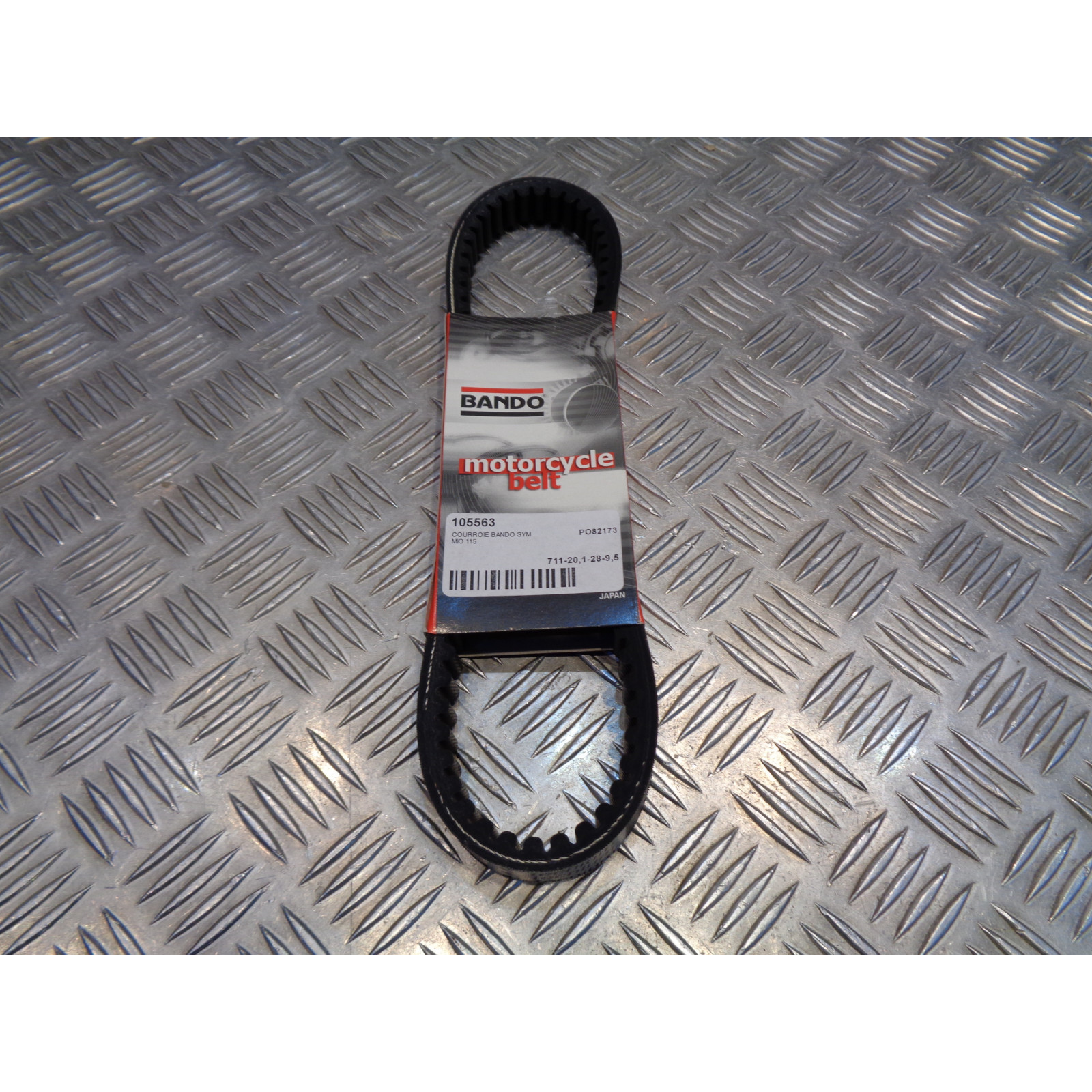 courroie transmission bando premium scooter sym mio 115 cc 711-20,1-28-9,5 bihr 105563