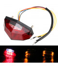 feu arriere led cabochon fume clignotant intégre eclairage plaque moto scooter quad universel adaptable