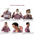 Lot de 10 Masques de Protection UNS1 Lavables et Réutilisables pour Adultes