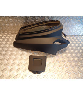 cache coque arriere + trappe replay design scooter mbk 50 booster apres 2004 noir Mat