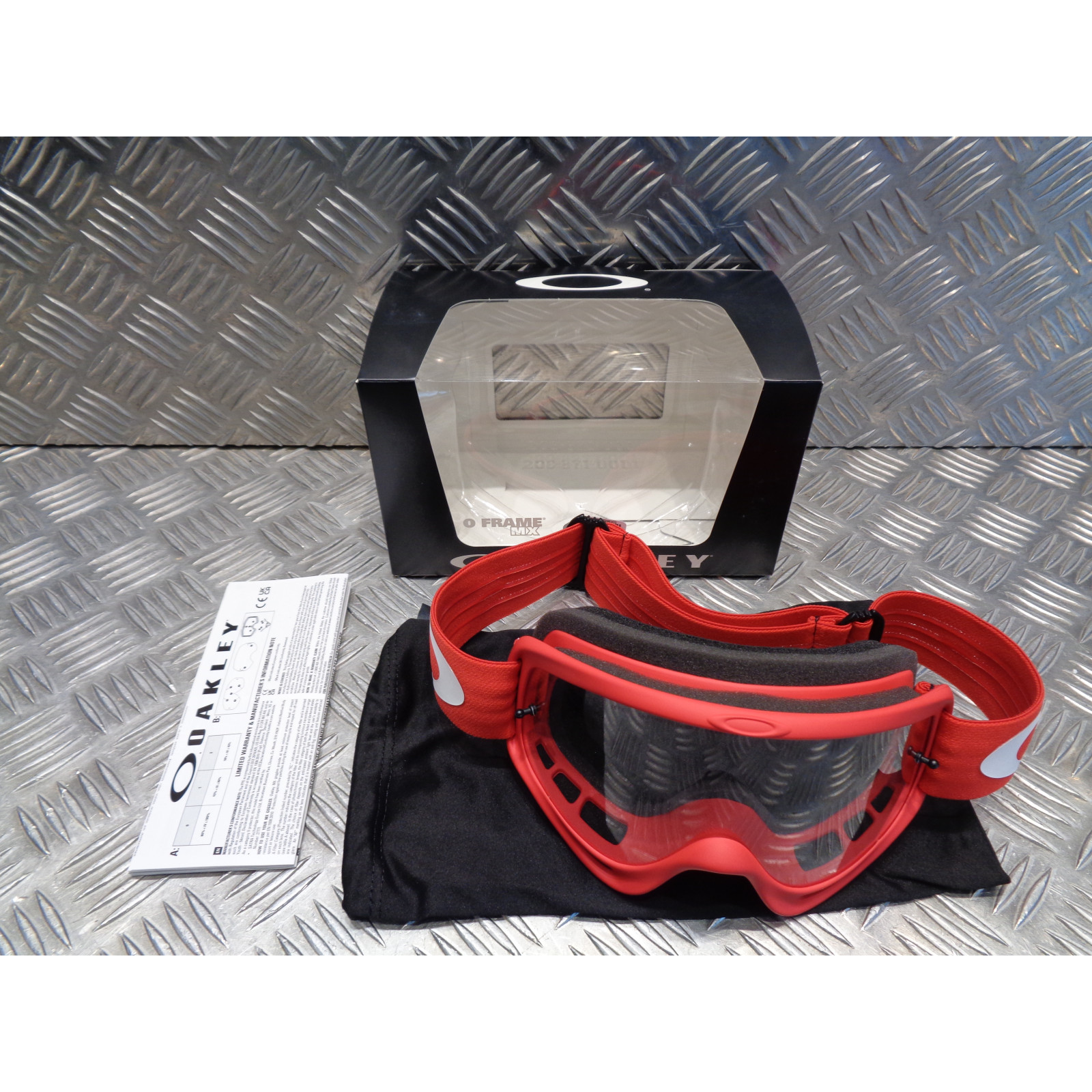 masque moto oakley o frame google red rouge mx clear lens cross enduro tout terrain