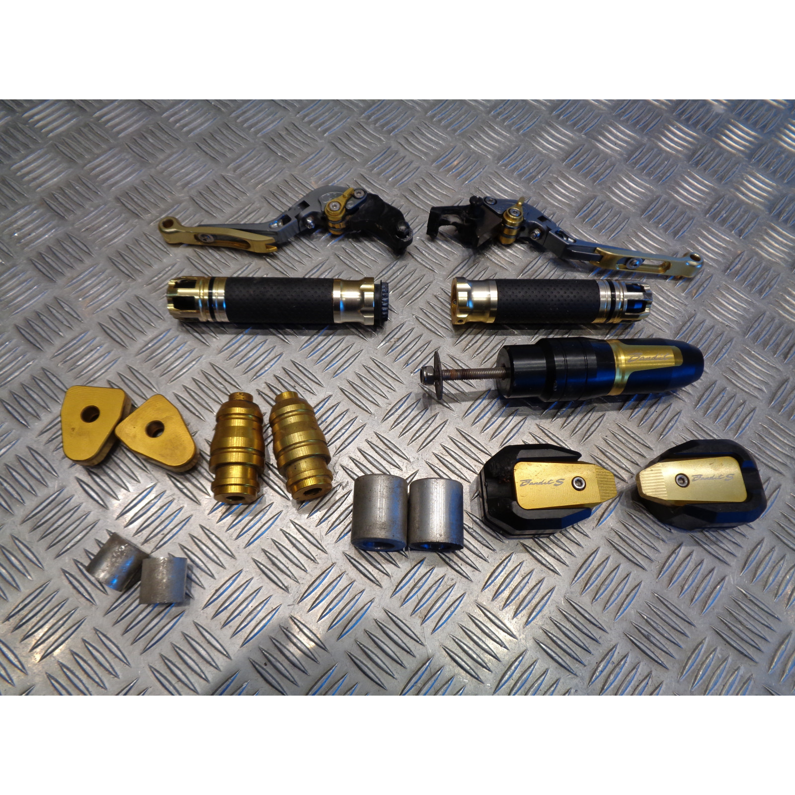 kit levier poignee gaz tampon pare carter moto suzuki gsf 600 bandit js1a8 2000 - 04