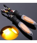 jeu de 2 clignotant led univesel adaptable scooter moto 2 roues quad