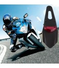 bavette support plaque immatriculation + feu led pour moto enduro course custom 2 roues