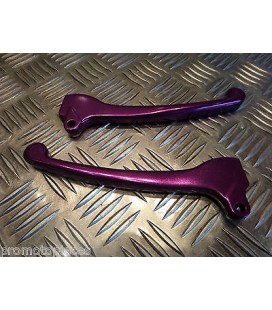 paire jeu de levier de frein violet pour scooter piaggio 50 80 125 typhoon