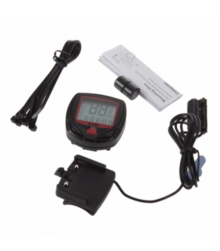 compteur vitesse velo moto scooter lcd digital temperature adaptable  universel