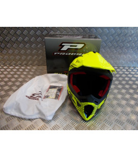 casque progrip 3095 pour moto cross mx enduro taille xl 61 jaune