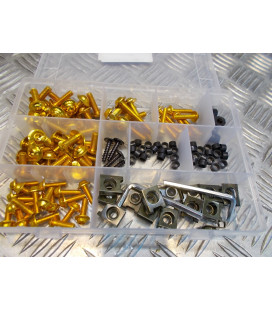 137 vis boulon ecrou clips jaune cache carenage carrosserie moto scooter fixation universel plastique poly