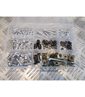 137 vis boulon ecrou clips argent cache carenage carrosserie moto scooter fixation universel plastique poly