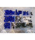 137 vis boulon ecrou clips bleu cache carenage carrosserie moto scooter fixation universel plastique poly