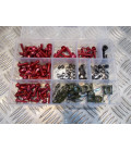 137 vis boulon ecrou clips rouge cache carenage carrosserie moto scooter fixation universel plastique poly