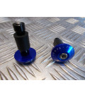 jeu embout bleu plat guidon diametre 22 mm moto scooter universel adaptable quad