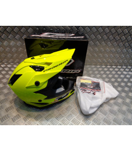 casque progrip 3091 pour moto cross mx enduro taille xxl 63 jaune fluo