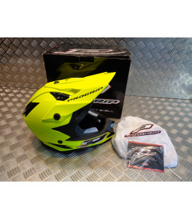 casque progrip 3091 pour moto cross mx enduro taille xl 61 - 62 jaune fluo