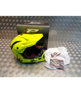 casque progrip 3095 pour moto cross mx enduro taille xxl 63 - 64 jaune