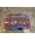 177 vis boulon ecrou clips rouge cache carenage carrosserie moto scooter fixation universelle plastique poly