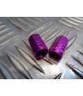 jeu de 2 x embout de valve bouchon violet scooter moto quad ...