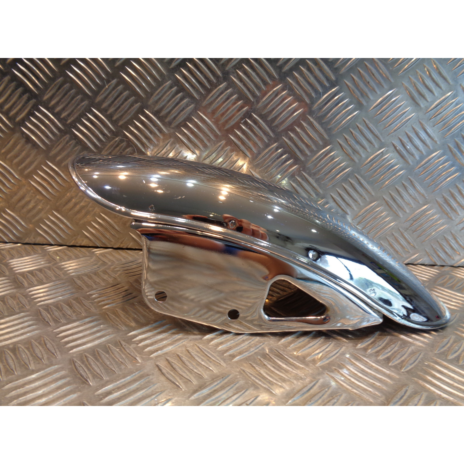 garde boue avant court chrome universel moto cafe racer bobber custom chopper neo classic vintage adaptable ...