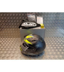 casque integral moto hjc i70 rias homme noir gris jaune taille xl 60 - 61 cm