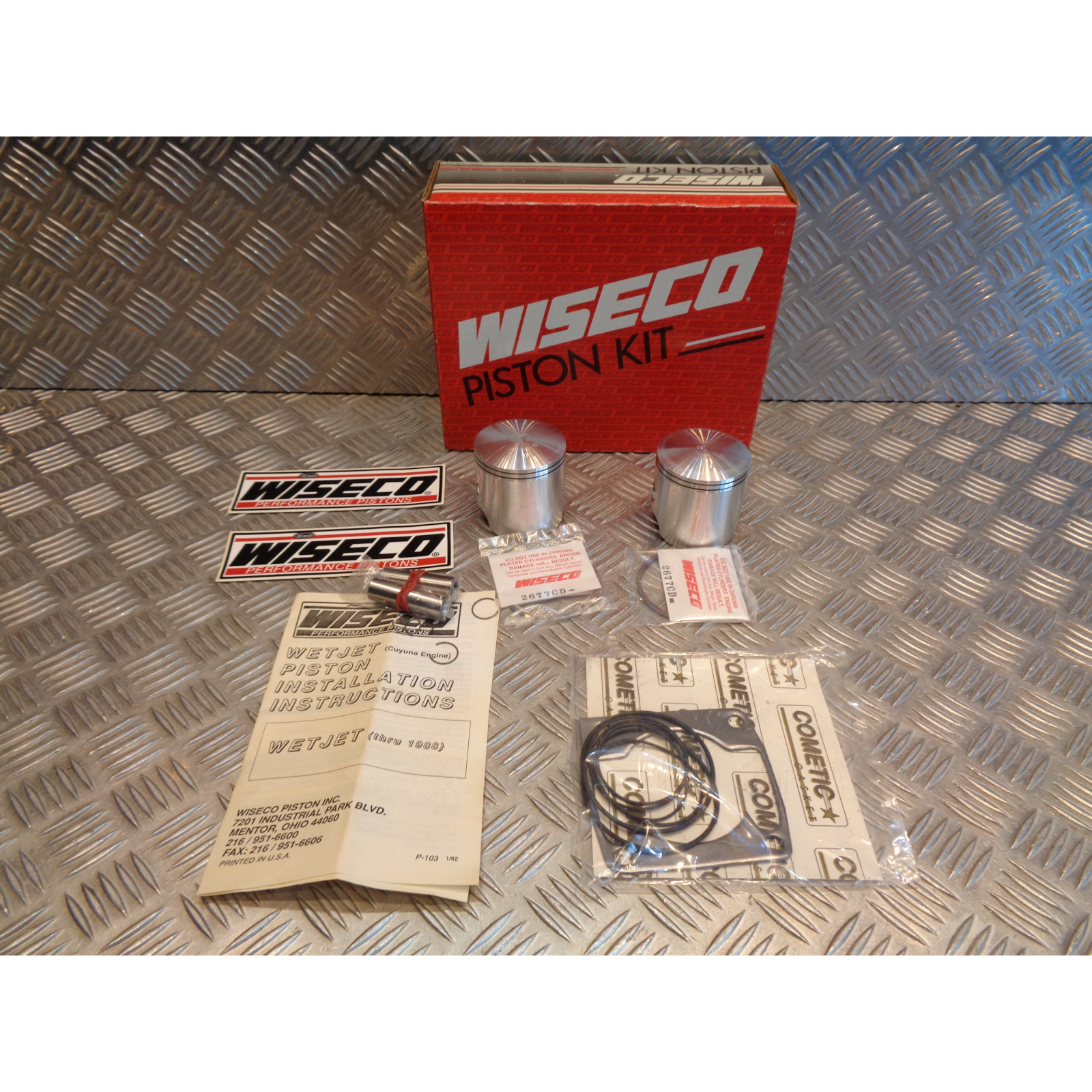 2 x piston forge segment joint wiseco 68 mm jet ski wet jet 440 cuyuna 1998 WK1023